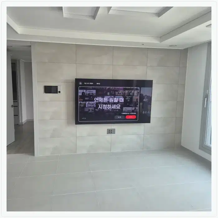 송도역서해그랑블 무타공 벽걸이TV 설치 상담용 브라켓 참고 사진