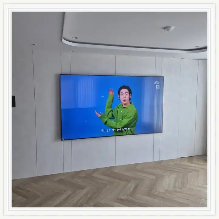 강릉송정한신더휴 무타공 벽걸이TV 설치 상담용 브라켓 참고 사진